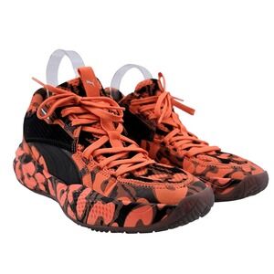 Puma by June‎ Ambrose x Court Rider Sneakers in Orange and Black - Size 8.5